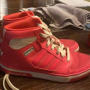 Pink used adidas sneakers